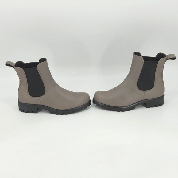 ECCO Modtray Chelsea Boots Booties Womens Size 7 Taupe Leather Lug Sole Edgy - Picture 2 of 10
